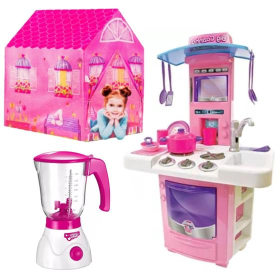 Imagem de Brinquedo Liquidificador + Big Cozinha e Barraca Princesa