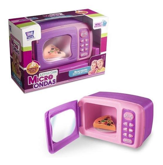 Imagem de Brinquedo little cook micro-ondas com pizza infantil meninas