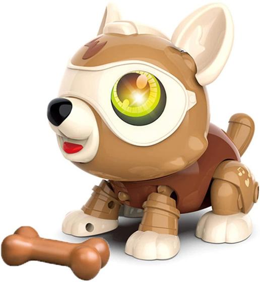 Imagem de Brinquedo Magic Robô Dog Marrom Interativo Som E Luz Fenix