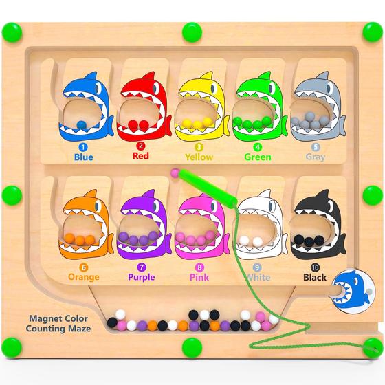 Imagem de Brinquedo Magnetic Maze DUKVSG Color & Number com 55 cores d