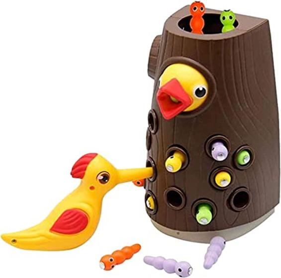 Imagem de Brinquedo magnético Pica-pau para crianças Jogo Habilidades Motoras Brinquedo sensorial montessori