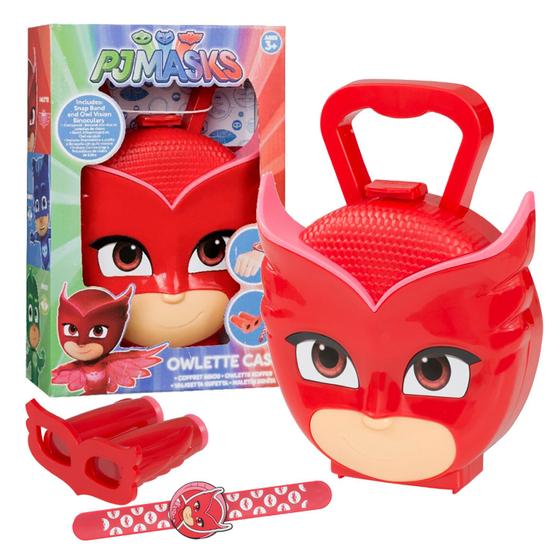 Imagem de Brinquedo Maleta Pj Masks Corujita Resistente a Água Com Acessórios Multikids