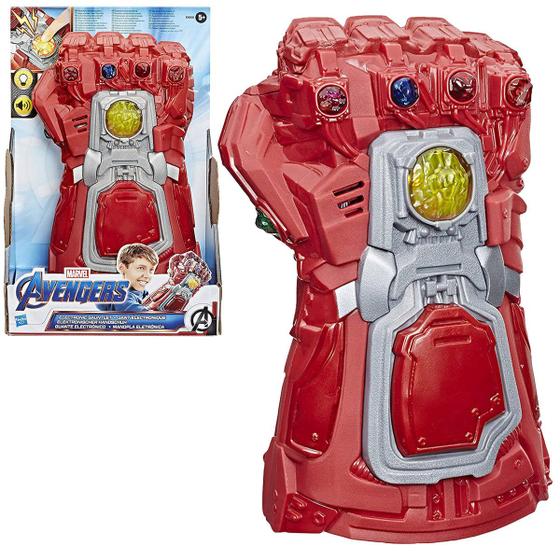 Imagem de Brinquedo Manopla Eletrônica Luz e Som Marvel Vingadores Criança Infantil Hasbro