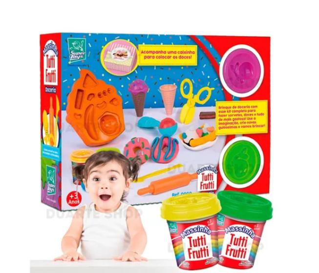 Imagem de Brinquedo Massinha De Modelar Doceria Cheiro De Tutti Frutti Super Toys