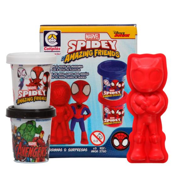 Imagem de Brinquedo Massinha Marvel Spidey Amigos Surprise Cotiplás