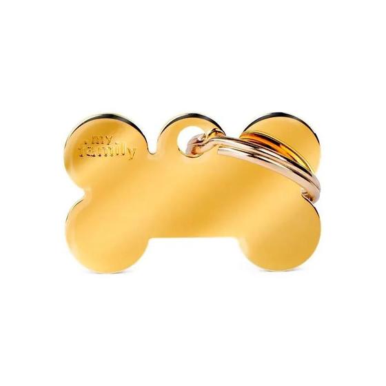 Imagem de Brinquedo Medalha De Identificação Myfamily Osso Pequeno Mfb02 Dourado