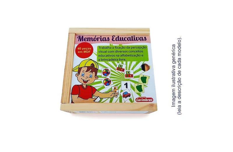 Imagem de Brinquedo Memórias Educativas Figuras e Letras  Ref. 0281
