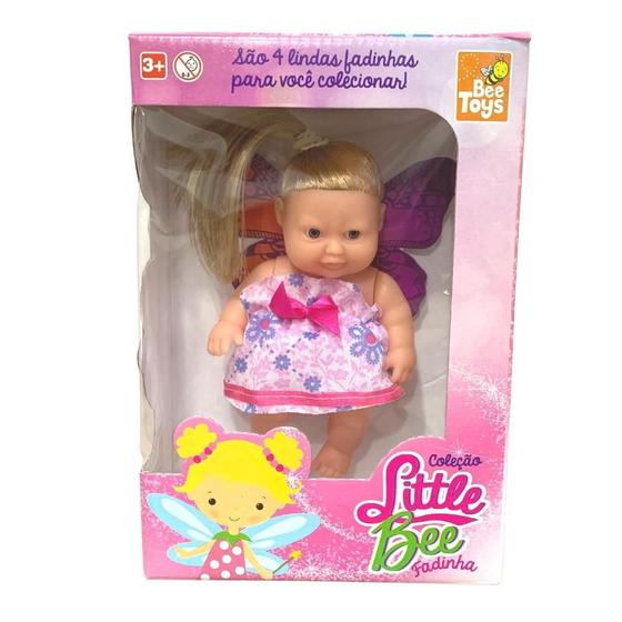 Imagem de Brinquedo Menina Fada Fadinha com Cabelo Loira Penteado Bee