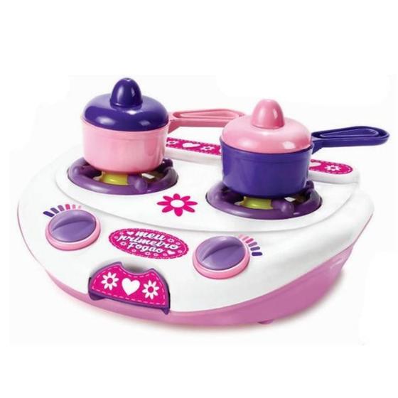 Imagem de Brinquedo Meu Primeiro Fogãozinho  para Crianças - Panelinhas Cozinha Casinha - Comidinhas - Menina Menino