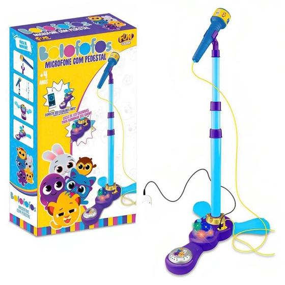 Imagem de Brinquedo Microfone Com Pedestal Bolofofos F0116-1 - Fun