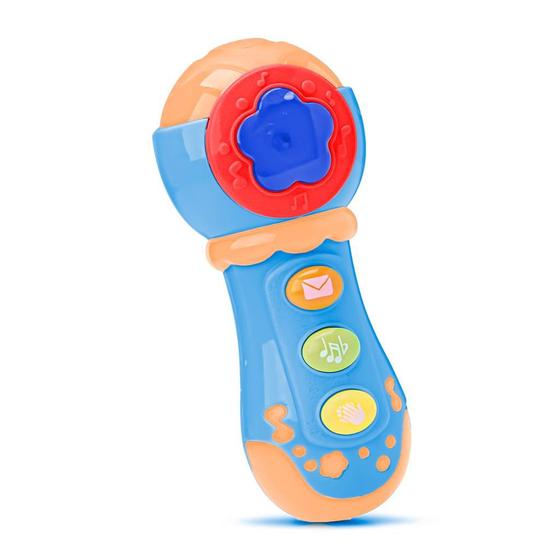 Imagem de Brinquedo Microfone para Bebês Várias Cores C/ Som E Luz 346 - Bee Toys
