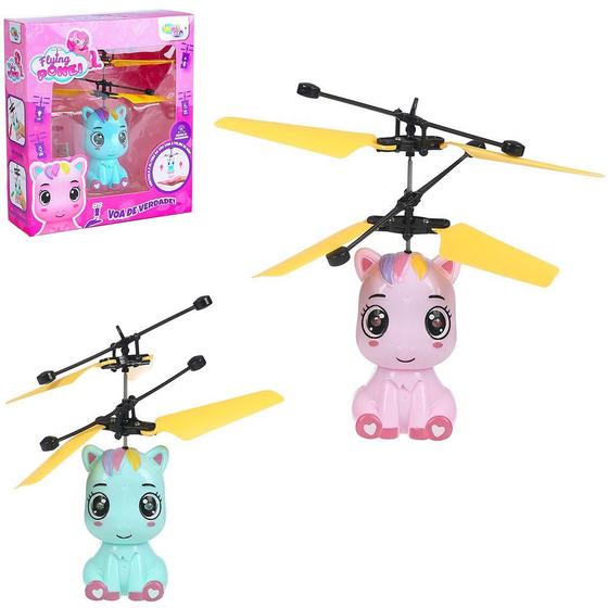 Imagem de Brinquedo Mini Drone Helecoptero Ponei Rosa-WellKids