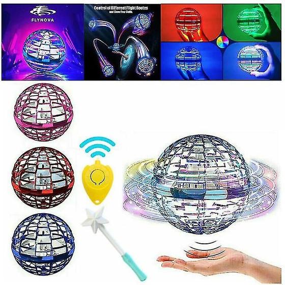 Imagem de Brinquedo Mini Drone LED Flying Ball Boomerang Spinner para crianças