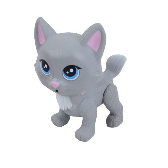 Imagem de Brinquedo Mini Pet da Barbie Gata 12cm Cinza - 1200