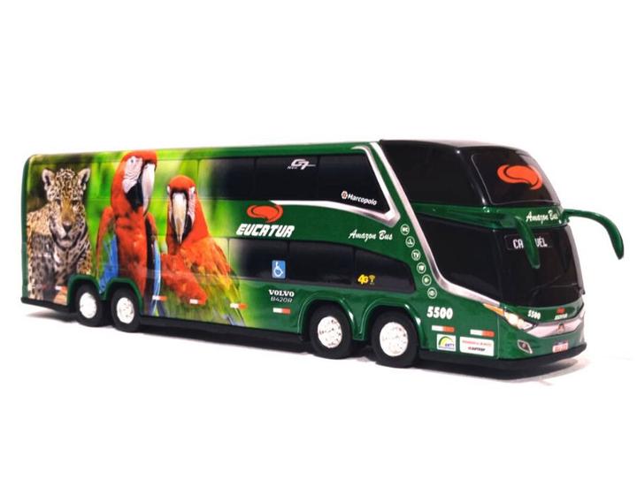 Imagem de Brinquedo Miniatura Ônibus Eucatur Verde 1800 DD 30cm