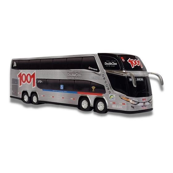 Imagem de Brinquedo Miniatura Ônibus Viação 1001 Prata 1800 G7 Dd