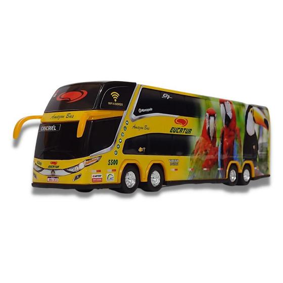 Imagem de Brinquedo Miniatura Ônibus Viação Eucatur Amarelo DD G7