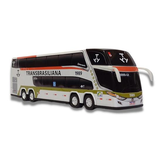 Imagem de Brinquedo Miniatura Ônibus Viação Transbrasiliana G7 DD