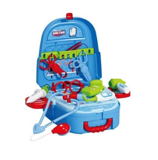 Imagem de Brinquedo Mochila Kit Médico Maleta Infantil 2 Em 1 Completo