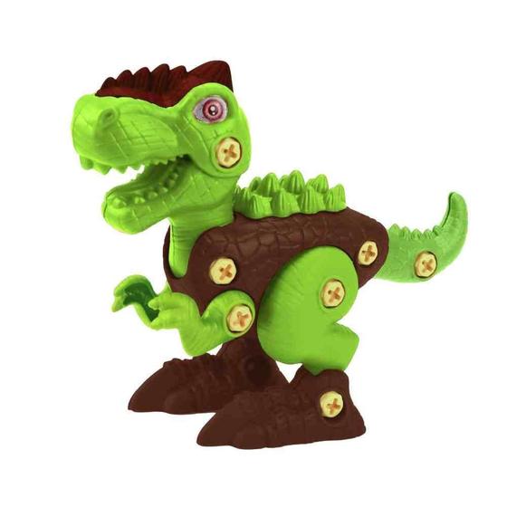 Imagem de Brinquedo Monta Dino T-Rex Verde 28 Peças 6302 Xplast