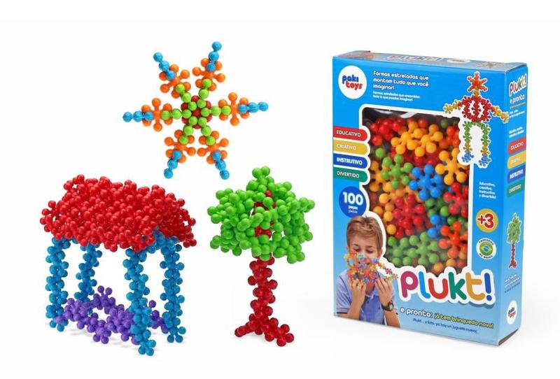 Imagem de Brinquedo Montar Plukt Estrelas Educativo Criativo 100 Peças