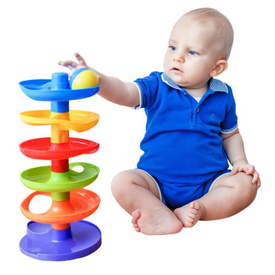 Imagem de Brinquedo Montessori Paki Rampa 3 Bolinhas 1ª Infancia