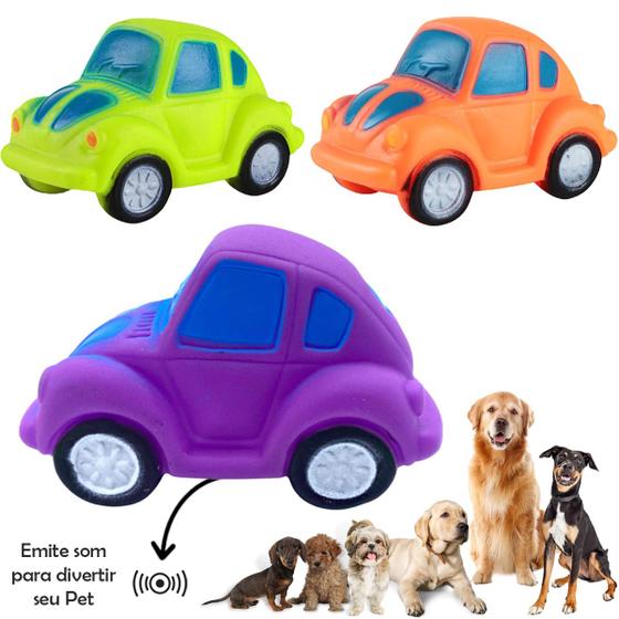 Imagem de Brinquedo Mordedor Atóxico Resistente Cães Pequeno Carrinho