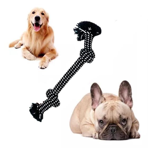Imagem de Brinquedo Mordedor Cachorro Limpeza Dentes Corda Pet Cães