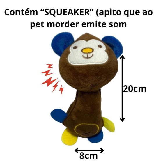 Imagem de Brinquedo mordedor de pelúcia reforçada para cães e gatos  c/ som