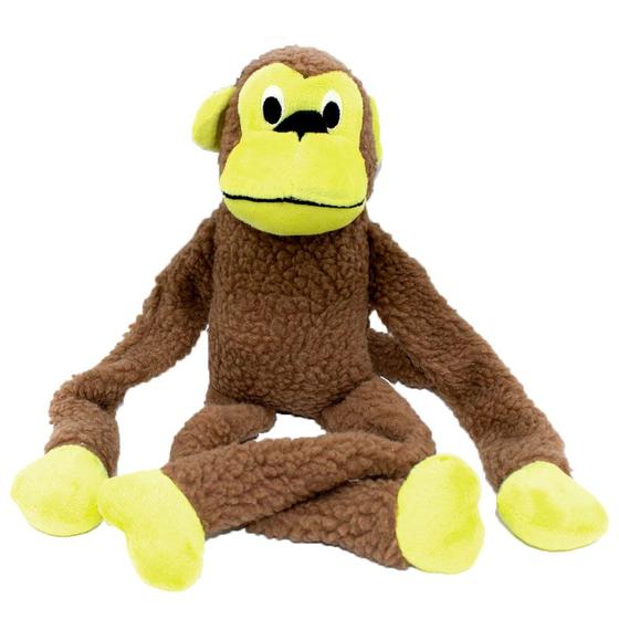 Imagem de Brinquedo Mordedor Pet Cão Cachorro Gato Macaco Pelúcia Grande Com Som Apito 46 Cm