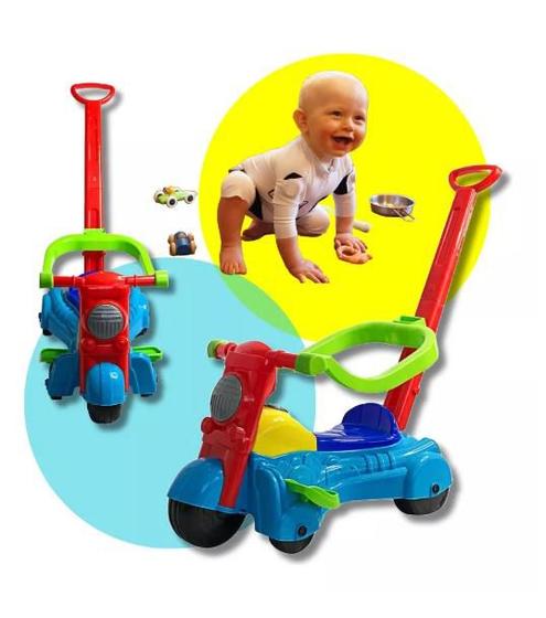 Imagem de Brinquedo Moto Andador Baby Infantil Com Haste