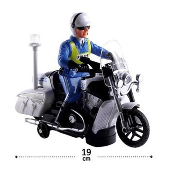 Imagem de Brinquedo Moto Bate e Volta LUZ e SOM com Boneco Policial   - 47300