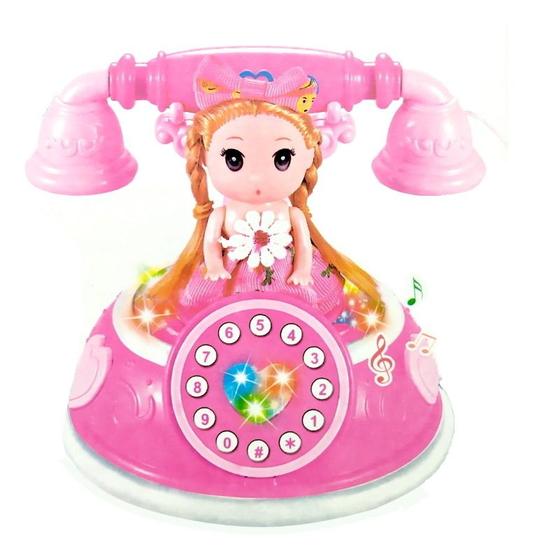 Imagem de Brinquedo Musical infantil Telefone com Luzes e Sons para Meninas