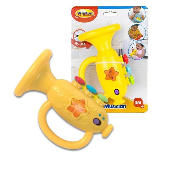 Imagem de Brinquedo musical infantil trompete com luz e som - winfun