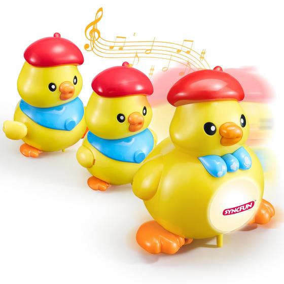 Imagem de Brinquedo musical para patos SYNCFUN com 2 patinhos, luz e música por mais de 6 meses