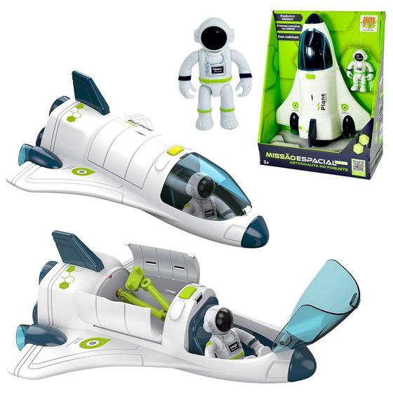 Brinquedo Nave Espacial Foguete Com Astronauta Som E Luz - Dm Toys ...