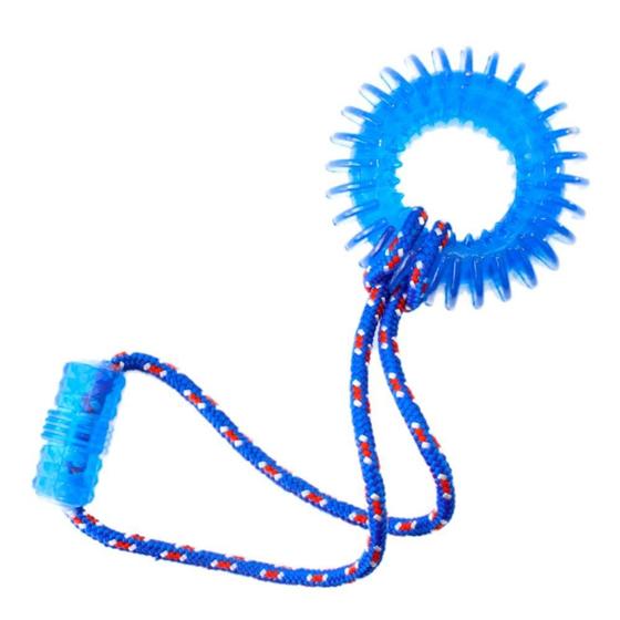 Imagem de Brinquedo Odontopet Argola Espacial Dental com Corda para Cães - Tam. Único
