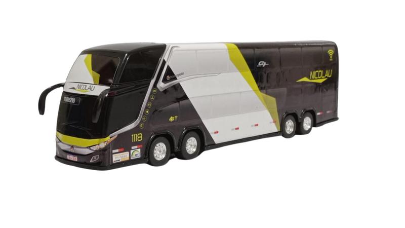 Imagem de Brinquedo Ônibus Em Miniatura Nicolau Preto 1800 Dd G7