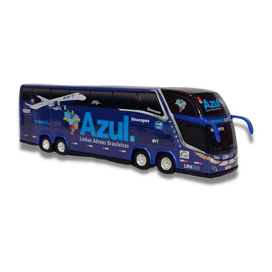 Imagem de Brinquedo Ônibus empresa Linhas Aérea Azul 30cm