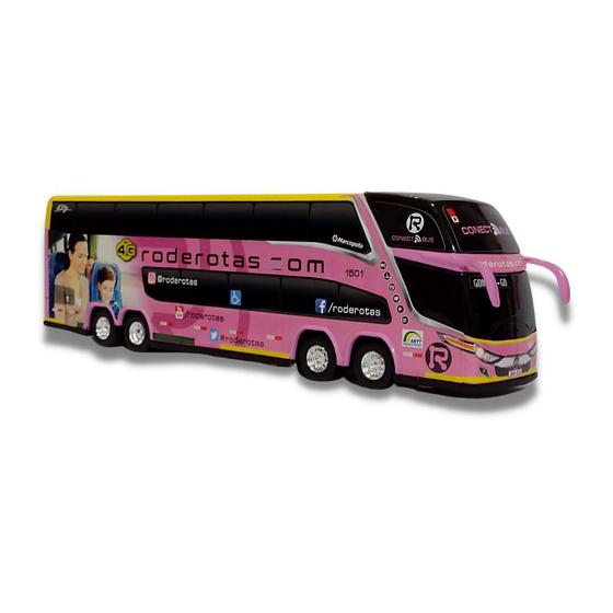 Imagem de Brinquedo Ônibus Empresa Roderotas Rosa 30cm