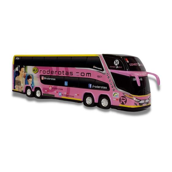 Imagem de Brinquedo Ônibus Empresa Roderotas Rosa 30Cm