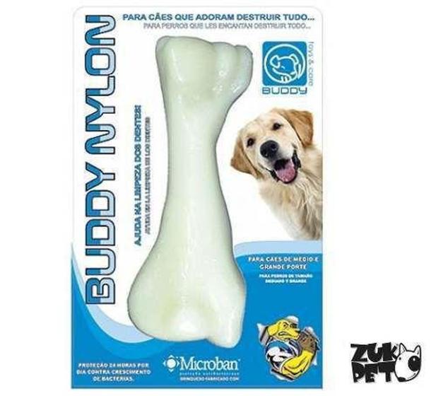 Imagem de Brinquedo Osso de Nylon para Cães - Super Resistente - Buddy Toys