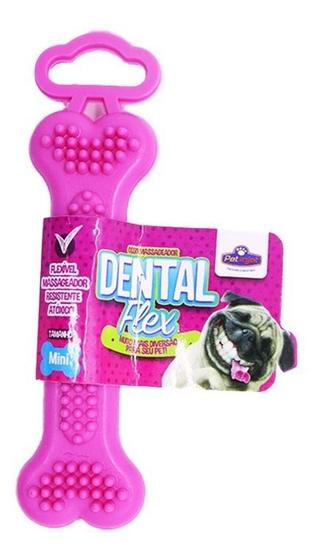 Imagem de Brinquedo Osso Massagedor Dental Cachorro Pequeno 13cm Cão Pet Shop