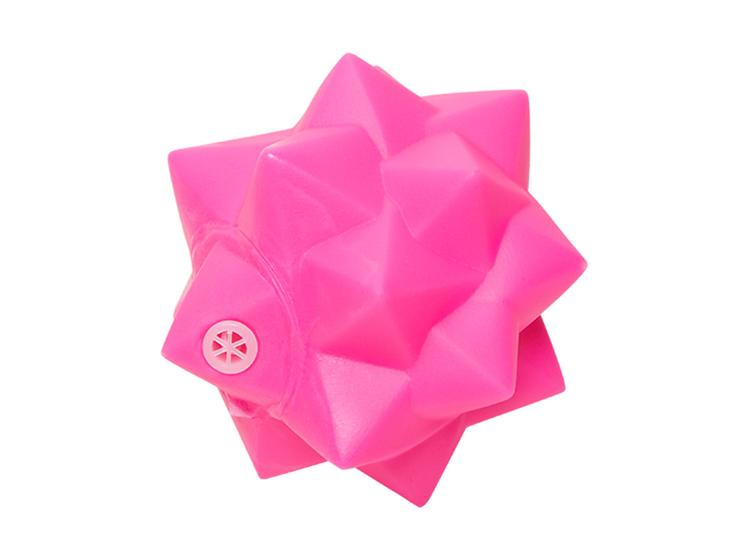 Imagem de Brinquedo P/ Cães Bola Cravo Vinil Rosa 8cm