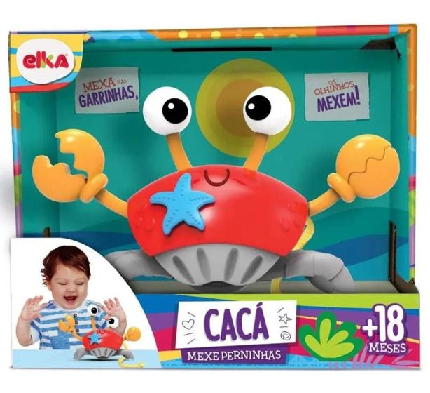 Imagem de Brinquedo Para Bebê Carangueijo Cacá Mexe Perninhas Elka