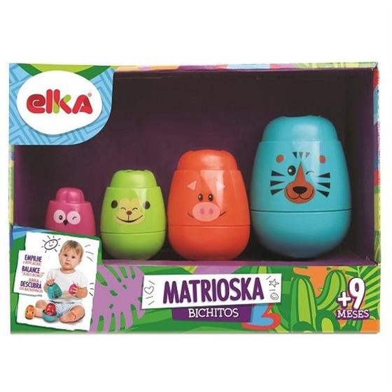 Imagem de Brinquedo Para Bebê Matrioska Bichitos Elka Brinquedos