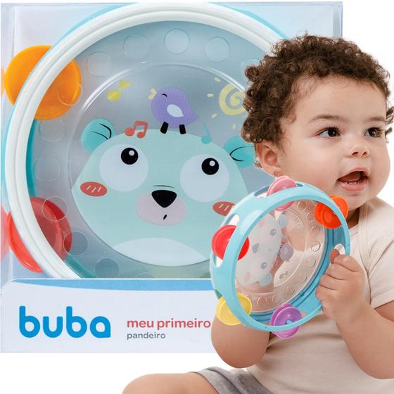 Imagem de Brinquedo para Bebê - Meu Primeiro Pandeiro Buba Musical Colorido Infantil Menino Menina Educativo