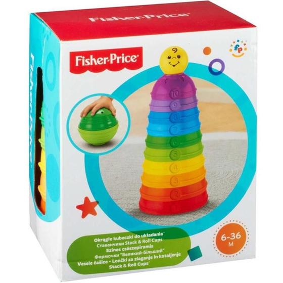 Imagem de Brinquedo Para Bebê Torre de Potinhos Coloridos Fisher Price