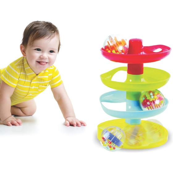 Imagem de Brinquedo Para Bebê Torre Escorrega Bolinhas - Maptoy