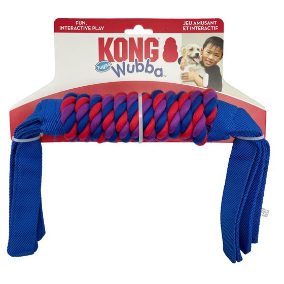 Imagem de Brinquedo Para Cachorro Morder Buscar Kong Tugga Wubba Xg Azul